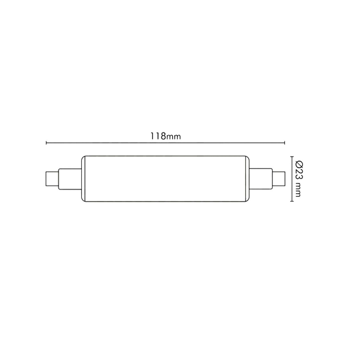 R7S Led 118mm Lampadina 10W 1050 Lumen Luce Calda