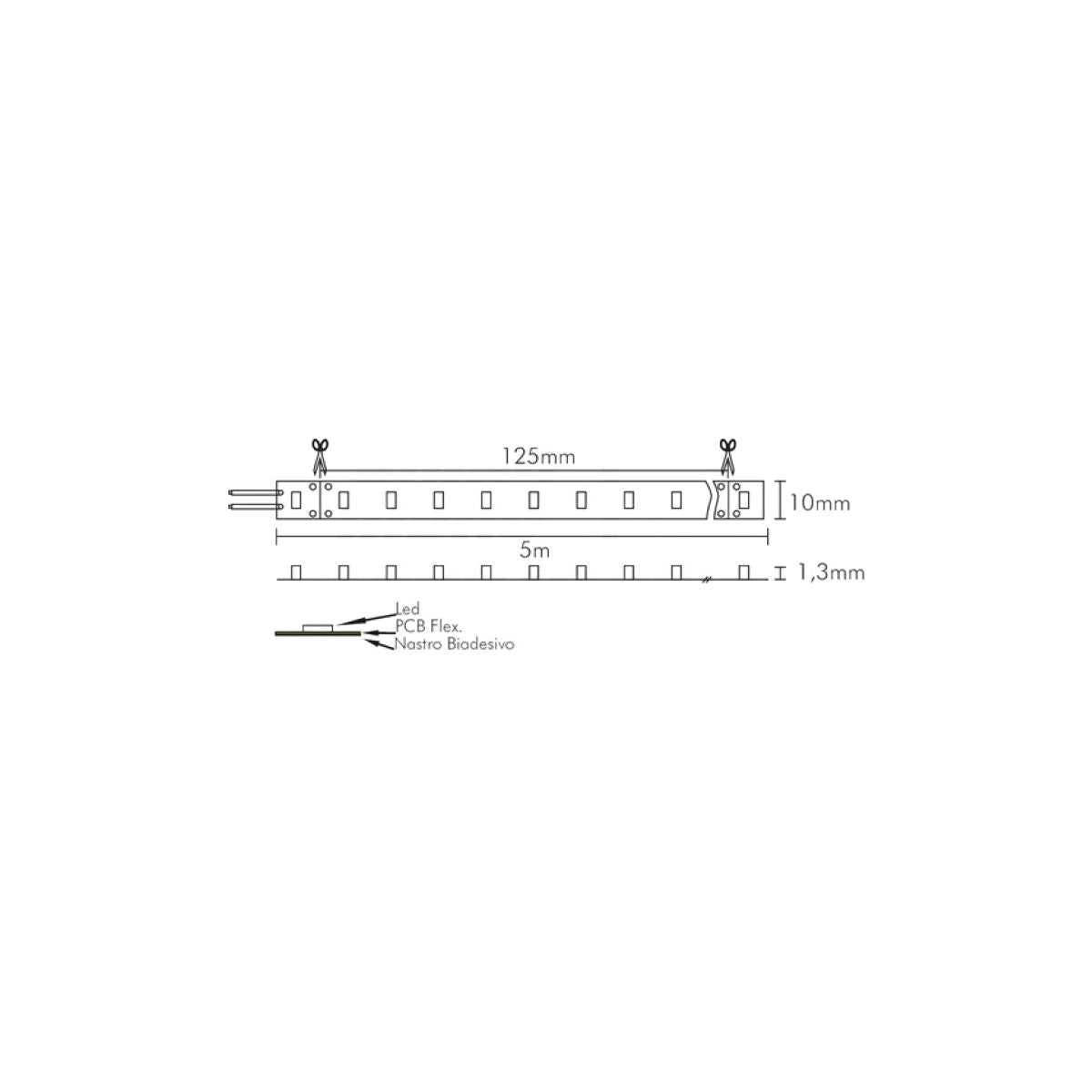 Strisce Led 24V Dimmerabile 15mt Long distance Professionale 15W/m  Luce Calda