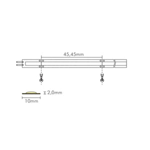 schema di taglio Striscia Led Rossa 24V COB IP20 15W/mt