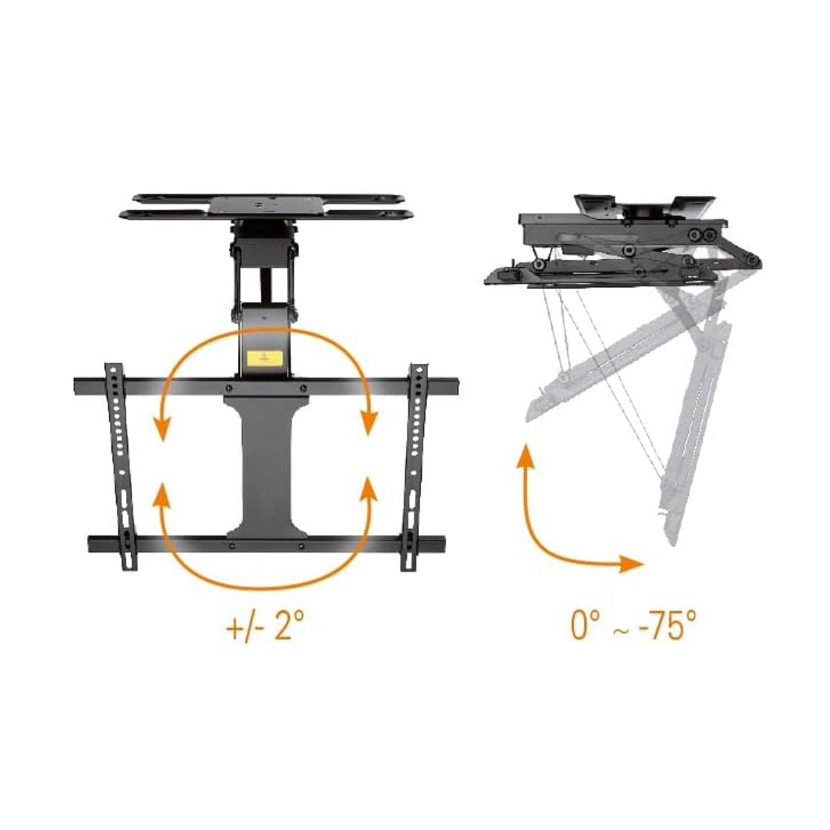 Supporti TV a Soffitto Motorizzati Inclinabile 32 - 70 Pollici 35Kg Wi-Fi App Tuya e Telecomando