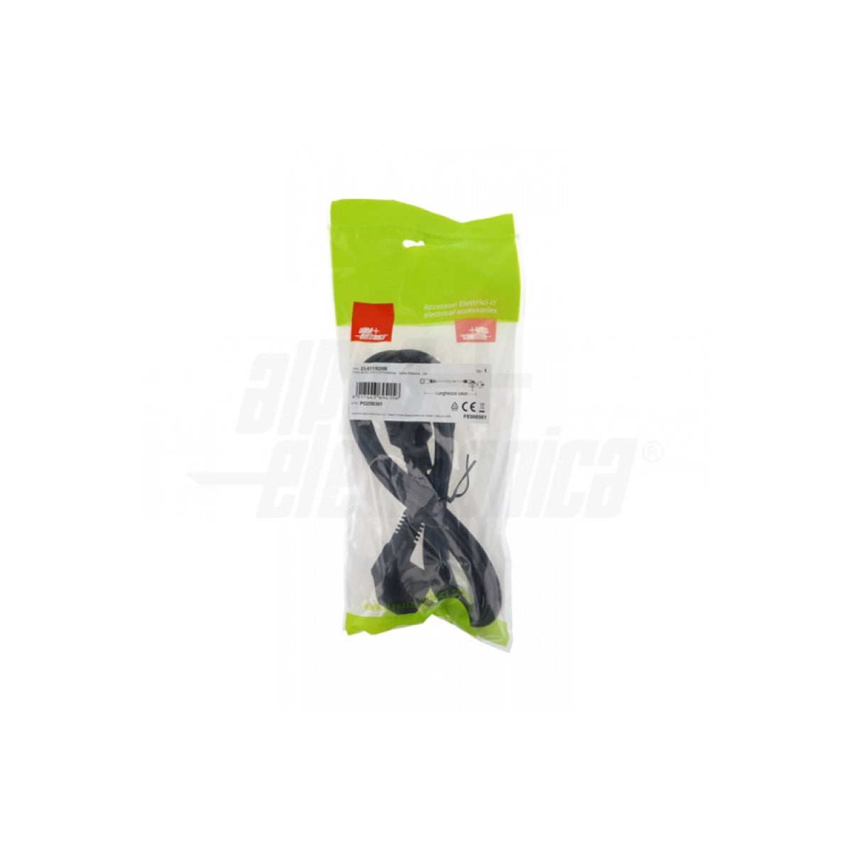 Cavo Alimentazione IEC 320 C19 Spina Schuko 90° 2 m 3×1 mm² Nero per UPS e Rack