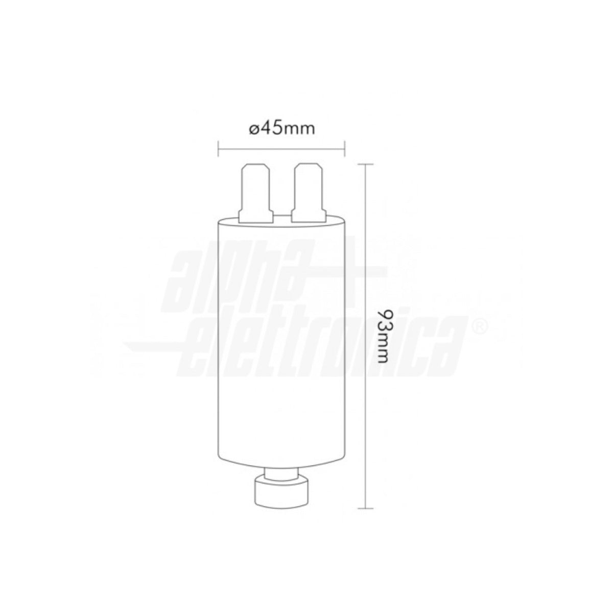 Condensatore 30 µF 450V Faston 6,3 mm Polipropilene per motori
