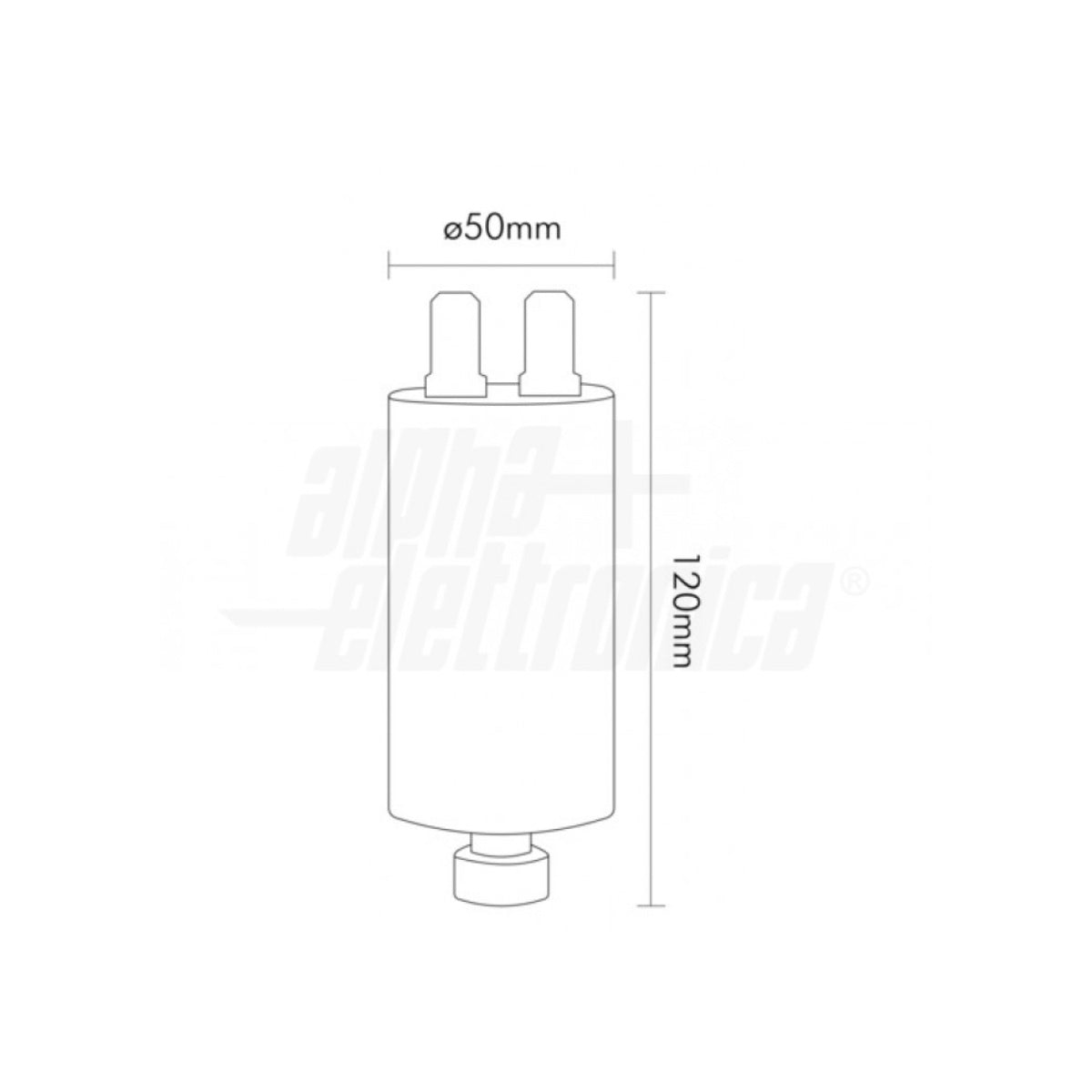 Condensatore 60 µF 450V Faston 6,3 mm Polipropilene per motori