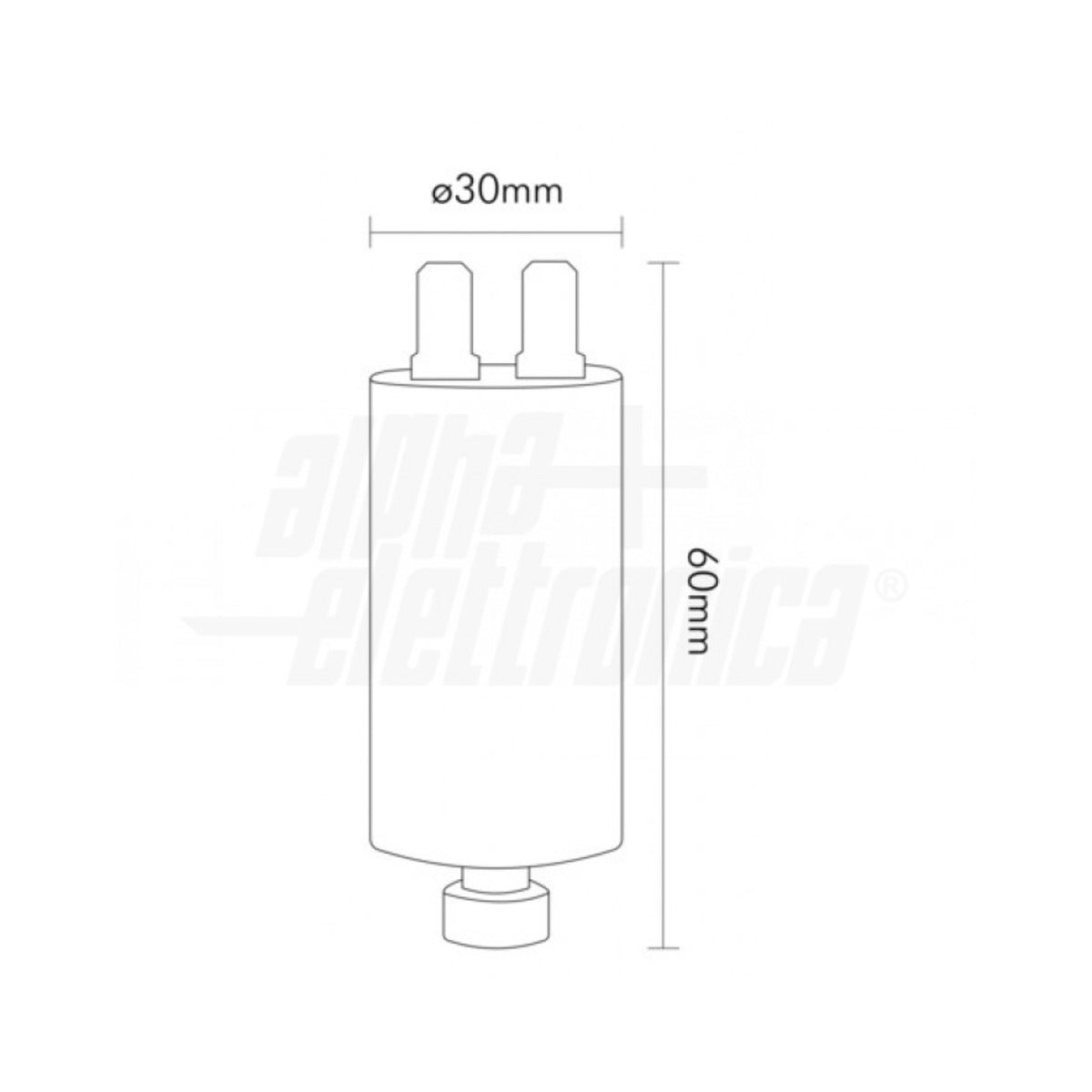 Condensatore 6,3 µF 450V Faston 6,3 mm — Polipropilene per motori