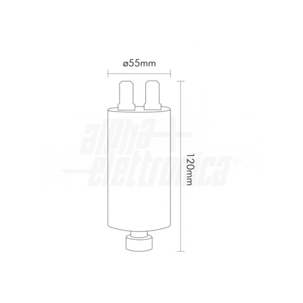 Condensatore 80 µF 450V Faston 6,3 mm Polipropilene per motori