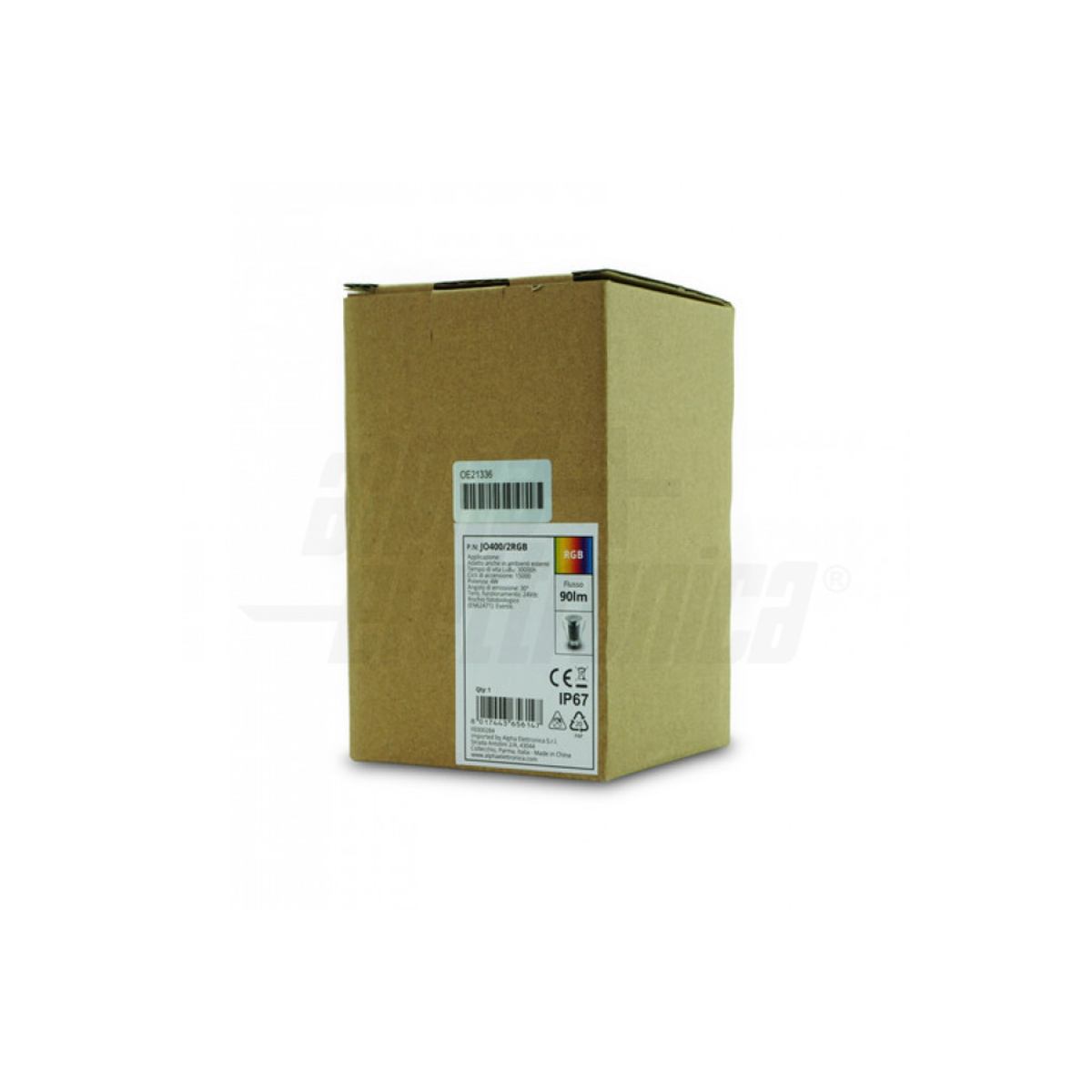 Faretto da Terra RGB per Esterno Giardino Led Acciaio 4W 24V DC IP67 Tondo Ø55 Serie Iride