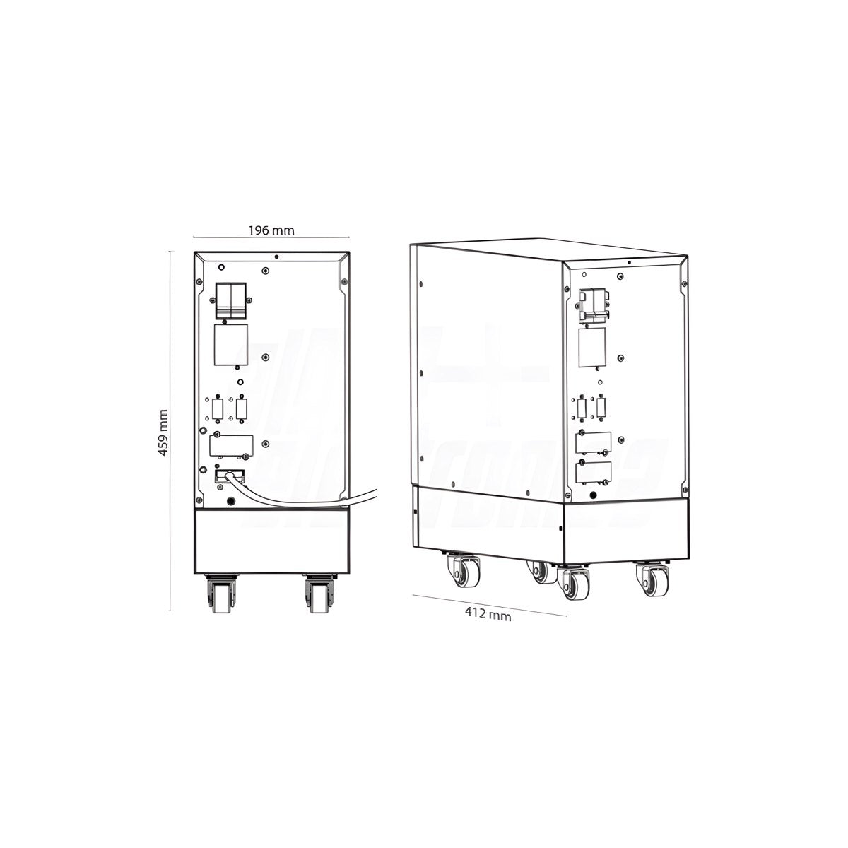 Modulo Batterie Esterno 240V 9Ah 2160Wh per Gruppo di Continuità KUPST10000