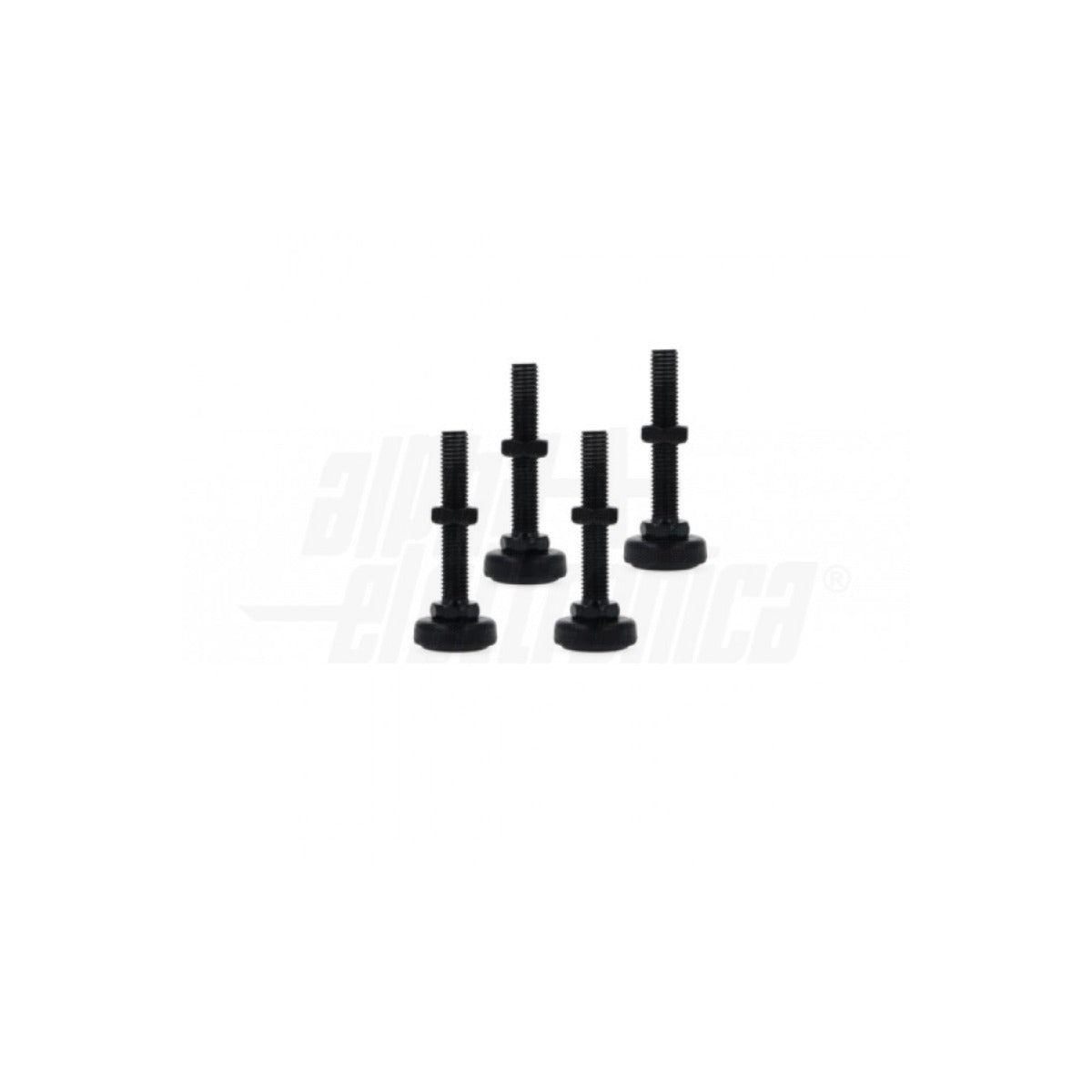Kit 4 Piedini Regolabili Neri per Armadio Rack