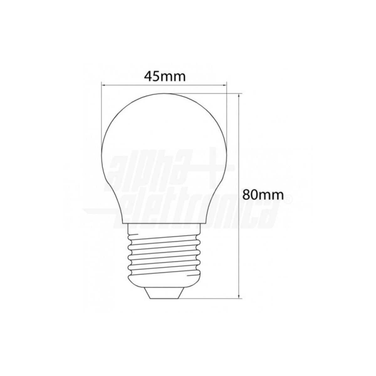 Lampadina LED Filamento Mini-Bulbo E27 4,5W Rossa