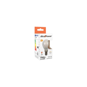 scatola esterna Lampadina Sfera Satinata E14 4W 3000K LED Vetro Smerigliato