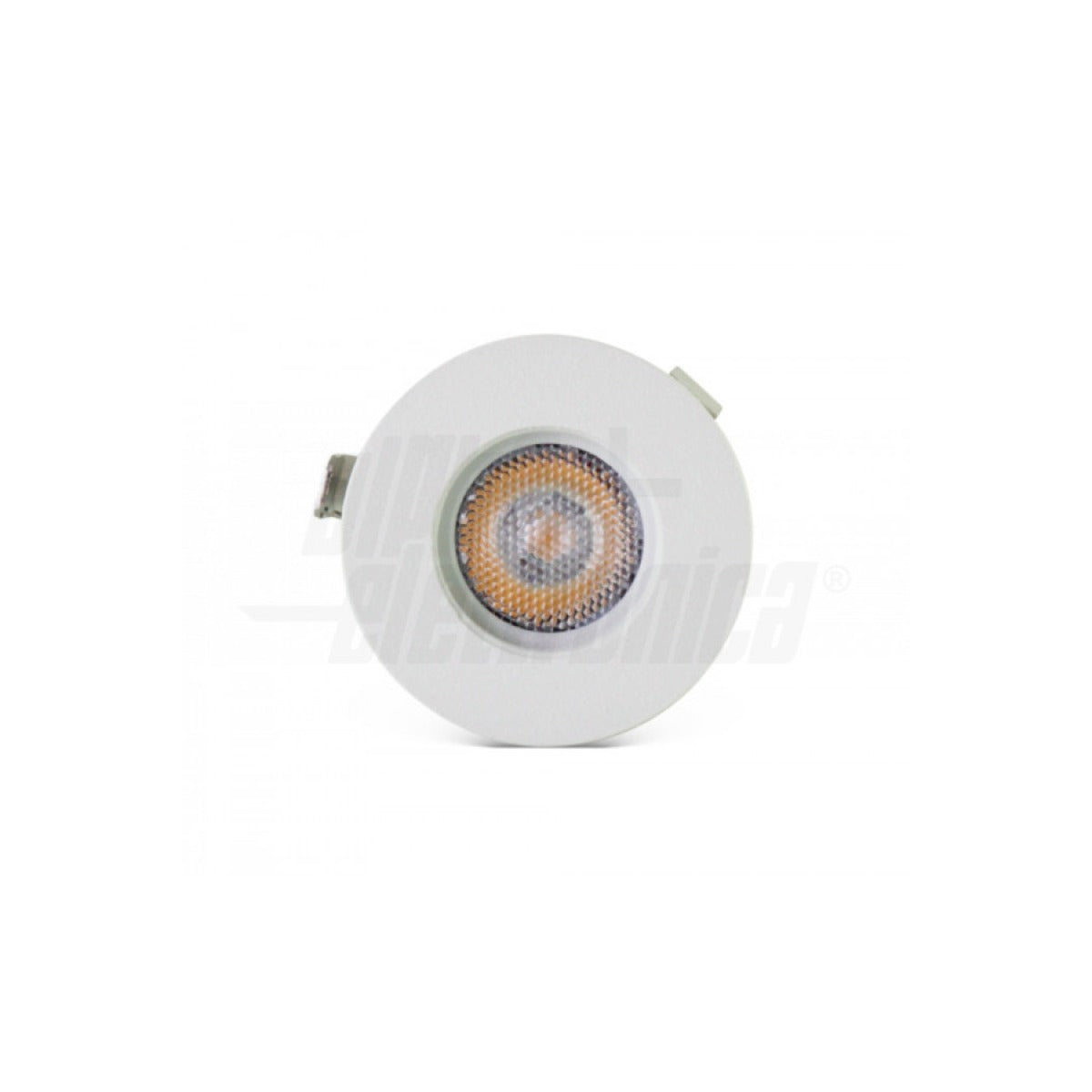 vista frontale Mini Faretto LED da Incasso Focus 1W Bianco Ø25mm CRI90