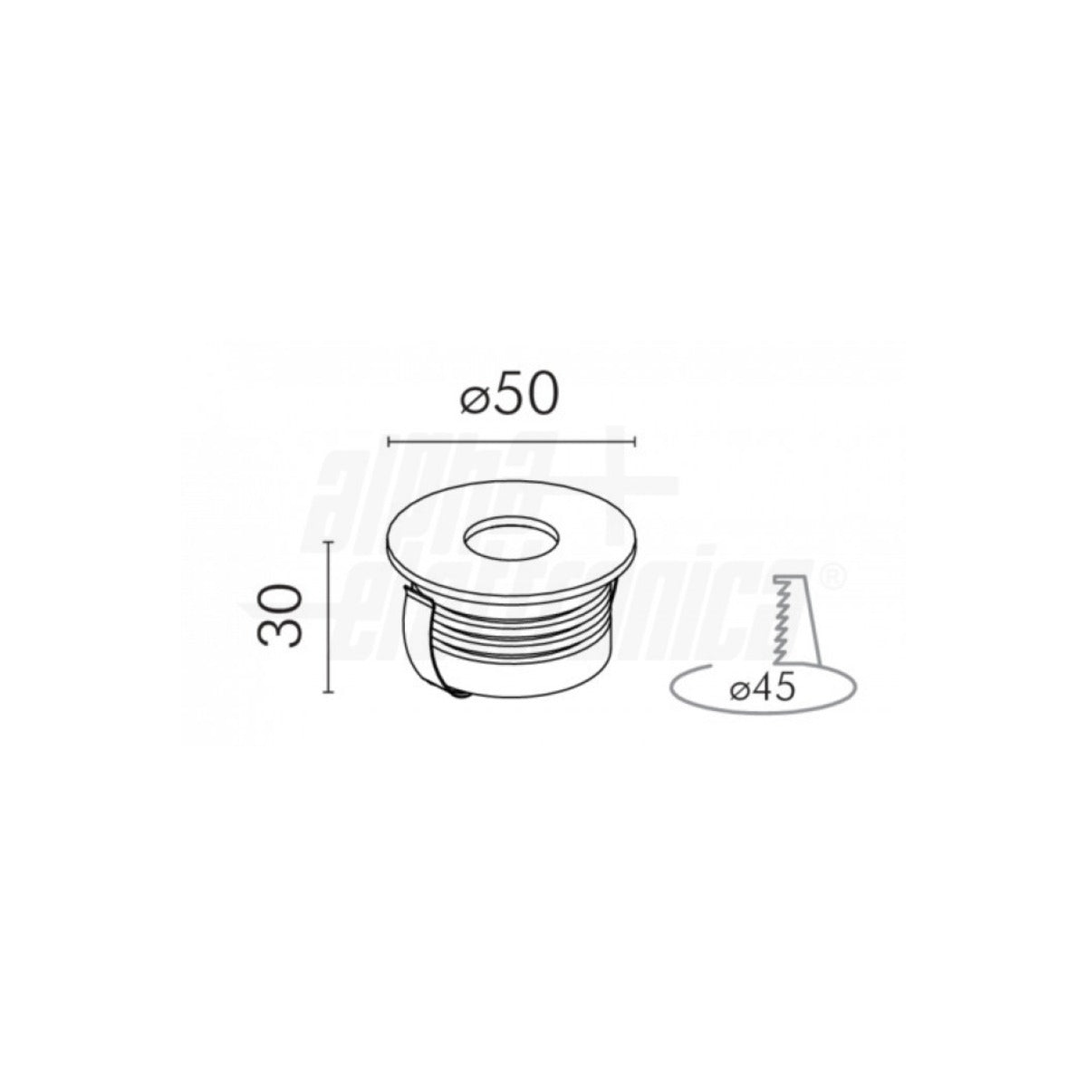 Mini Faretto LED da Incasso Zest 5W Alluminio Anodizzato CRI90