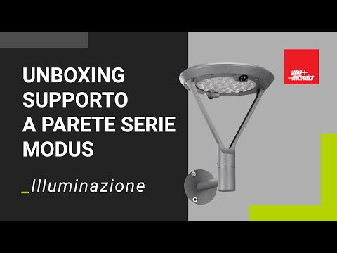 unboxing supporto per lampaione solare da parete