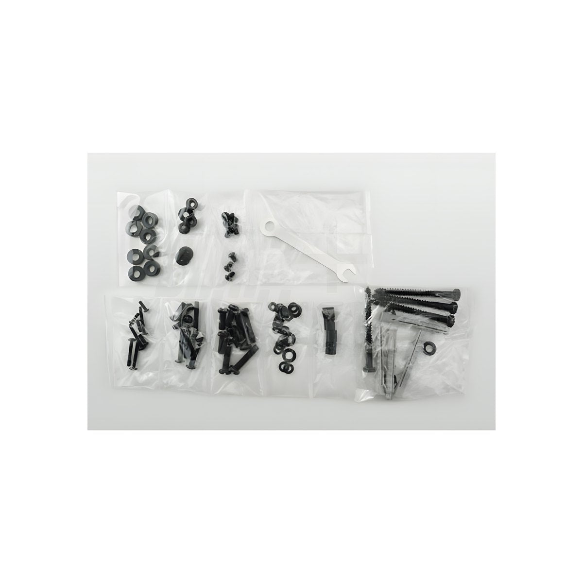 Supporto TV orientabile doppio braccio - kit viteria di montaggio