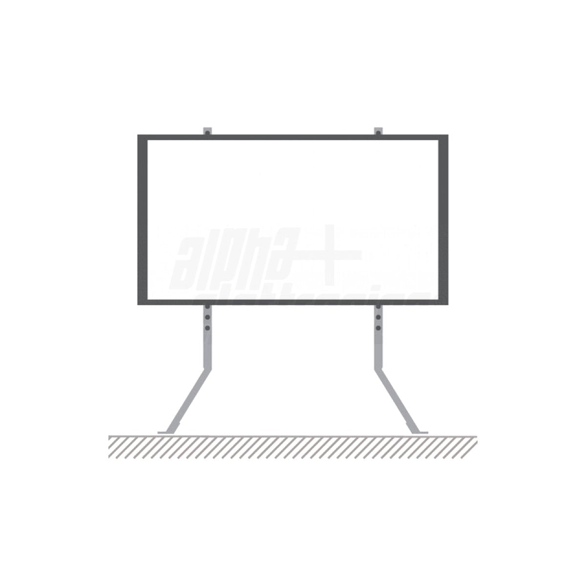Supporto TV da tavolo con TV montato
