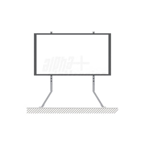 Supporto TV da tavolo con TV montato