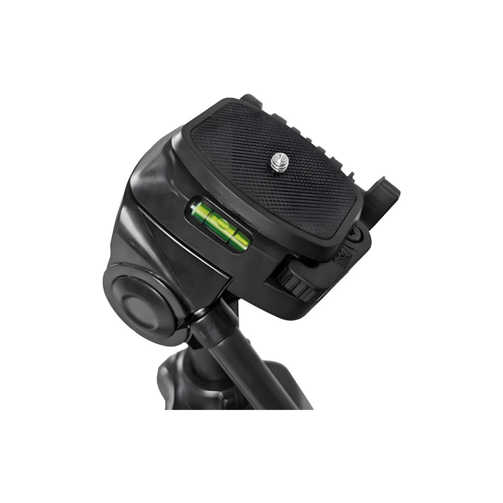 Treppiede fotografico telescopico 61-170 cm - testa con piastra e bolla