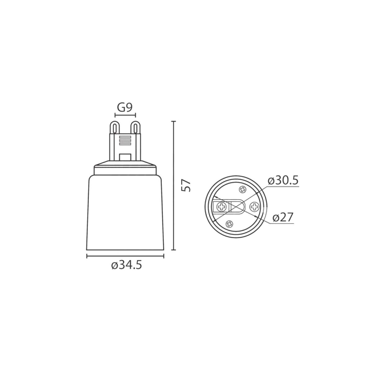 Adattatore G9 E27 Convertitore 2A per Lampade a Led