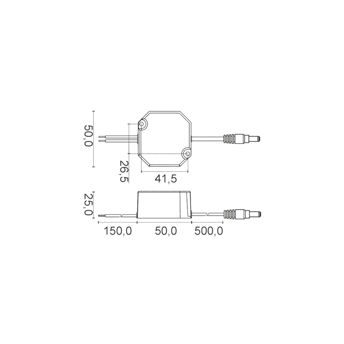 Alimentatore 12V 1A IP67 12W Stabilizzato Impermeabile per Videosorveglianza Cablato