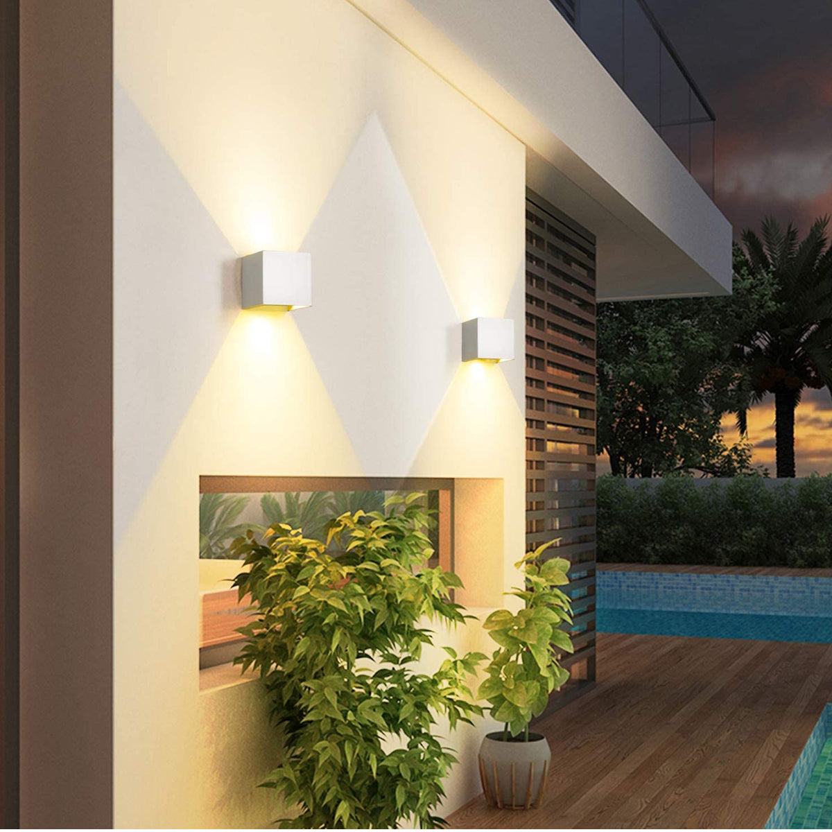 Applique Esterna CUBEL IP65 - Illuminazione Up/Down Bianco, Quadrata, Per G9 Max 10W - Foto 2