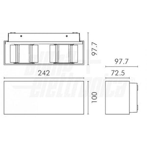 Applique Up Down da parete Led 18W con doppio fascio regolabile IP65 esterno/interno luce naturale