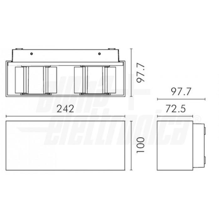 Applique Up Down da parete Led 18W con doppio fascio regolabile IP65 esterno/interno luce naturale