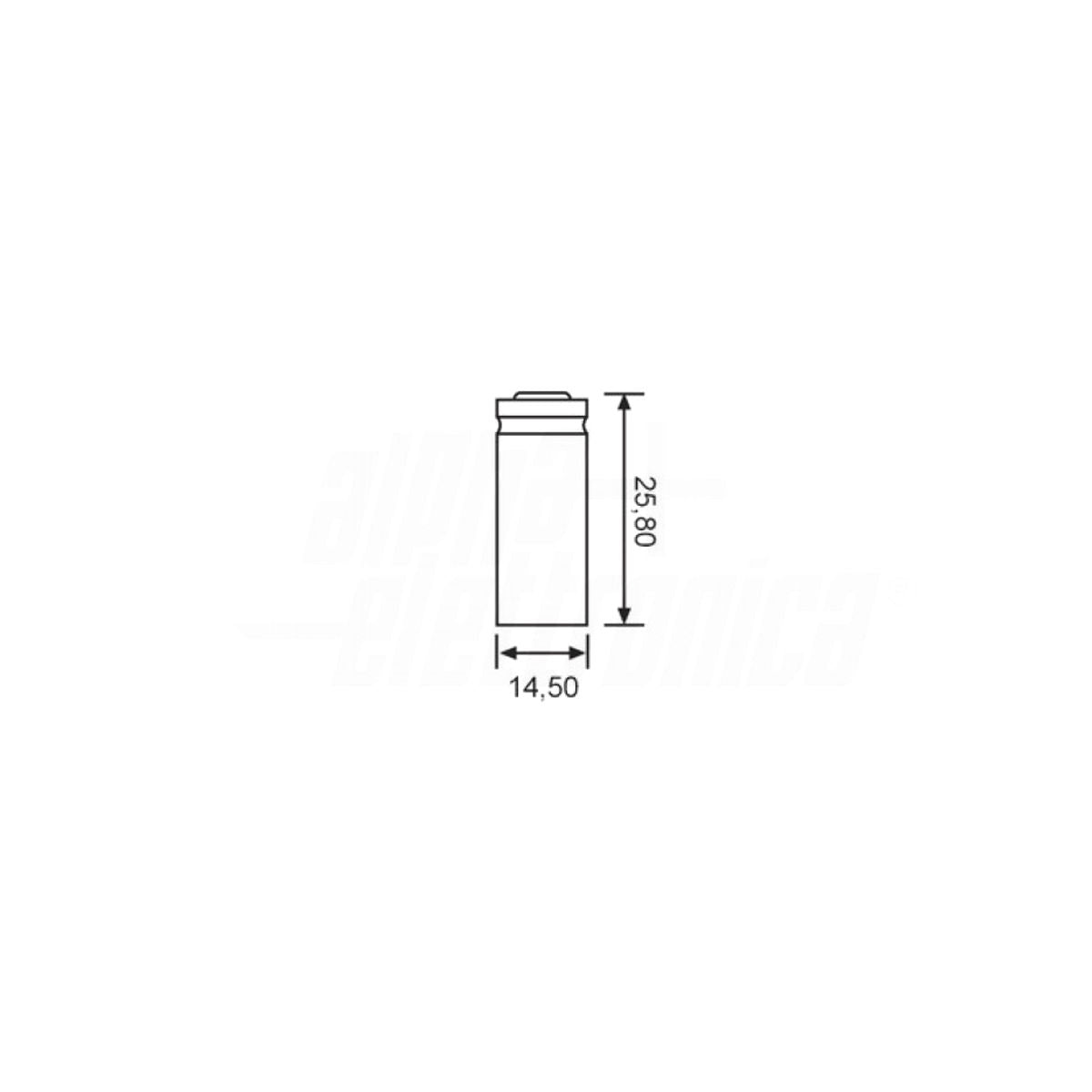 Batteria 14250 Litio Cloruro di Tionile Li-SOCl2 - ER14250 - 1/2AA - 3,6V 1200mA