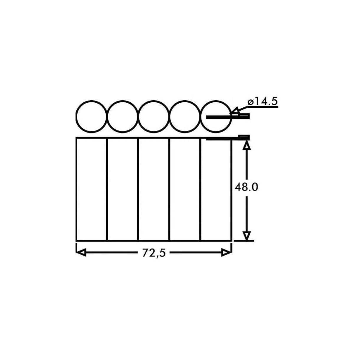 Batteria 6V 1600mA NI-MH 5AA Ricambio per Modellismo, Fai da Te, Lampade Emergenza