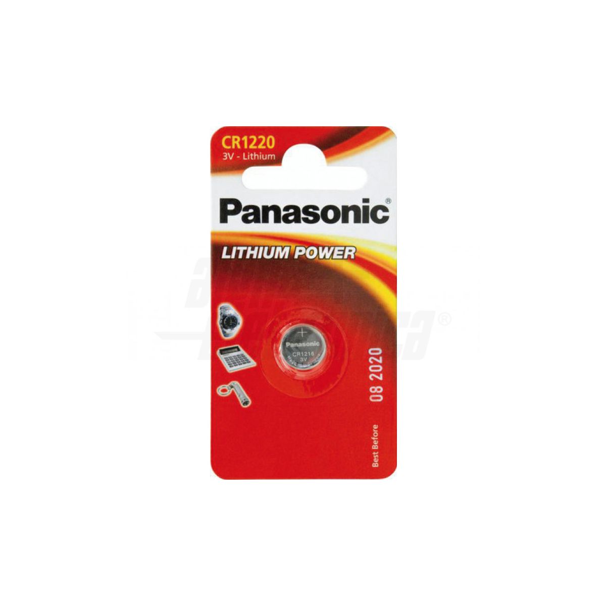 Batteria Piatta CR1220 3V Litio Panasonic