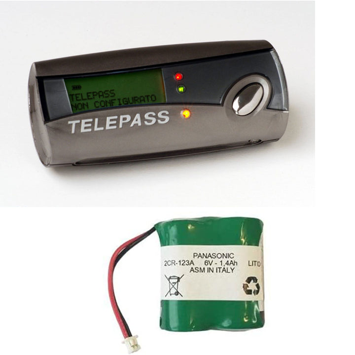 Batteria compatibile per Telepass 6V 1400mA litio con batterie panasonic cr123 BR-ACF2R