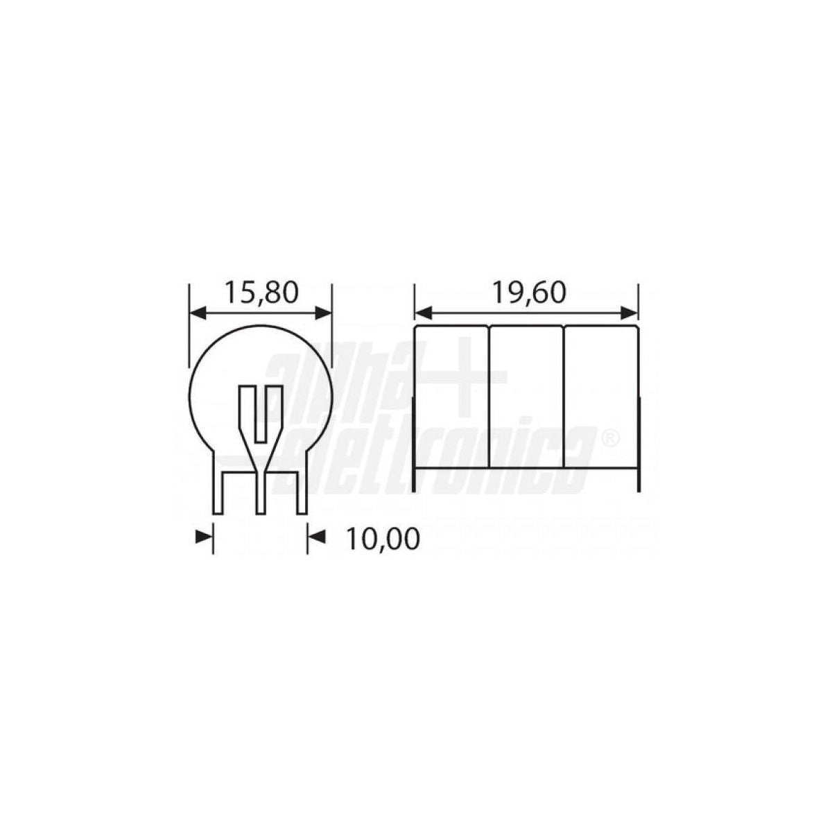 Batteria ricaricabile NI-MH 3,6V 80mAh circuito stampato