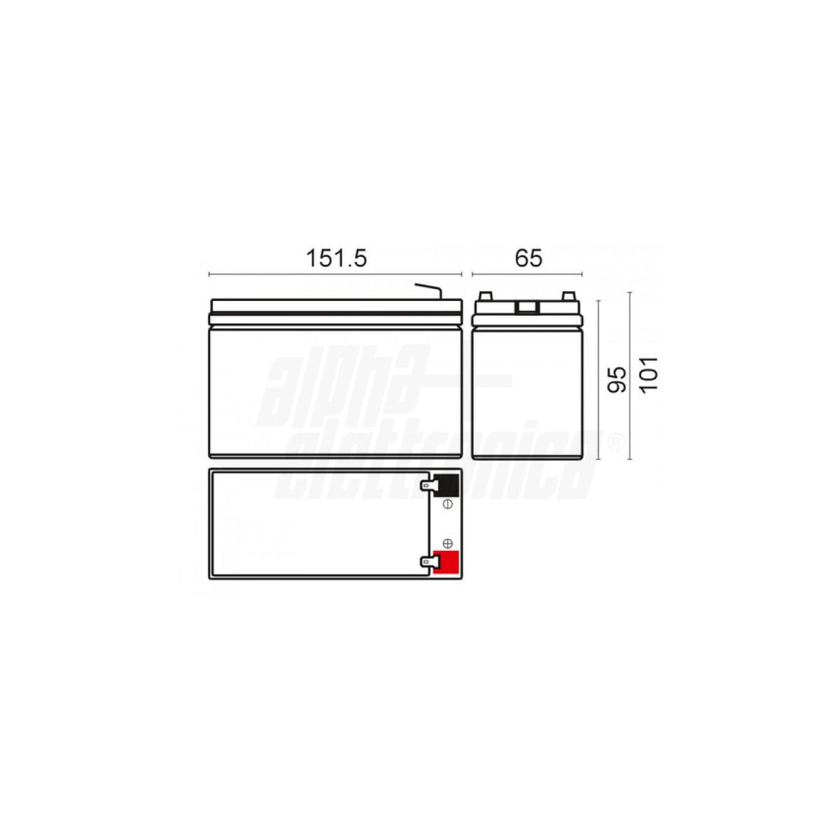 Batteria ricaricabile piombo 12V 7A AGM contatti a faston