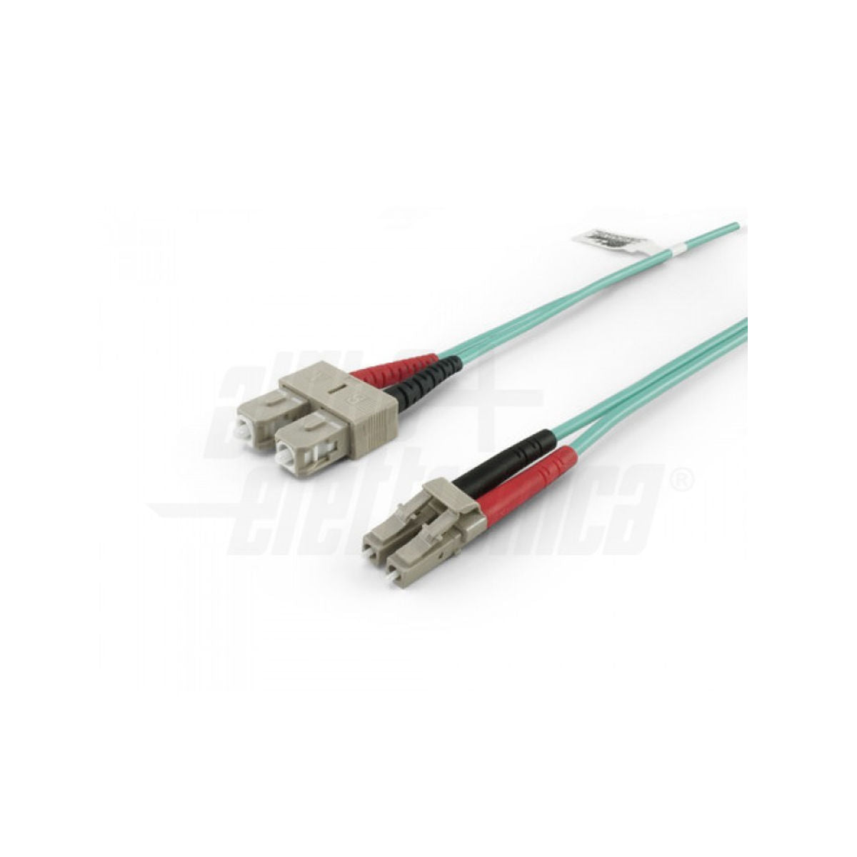 Lotto 3 Cavi Fibra Ottica LC-LC Multimodale OM3 10G Duplex 1 Metro – Colore Ciano