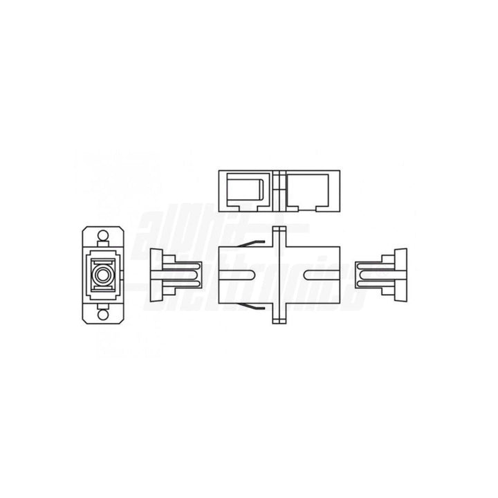 Bussola da pannello - adattatore fibra ottica simplex SC-APC/SC-APC