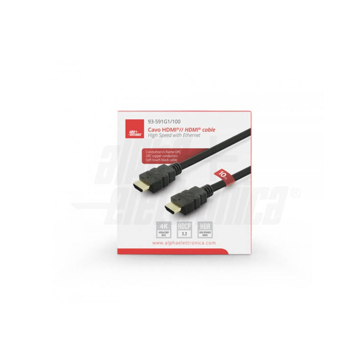 Cavo HDMI 2.0 4K Professionale 10mt High Speed with Ethernet, Nero