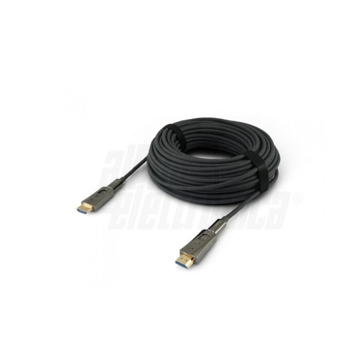 Cavo micro HDMI AOC 10mt attivo in fibra ottica UHD 4K high-speed Ethernet con adattatore