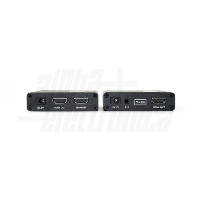 Extender hdmi 1080p KVM HDR 70mt su cavo cat.6 Loop Out porte USB tastiera e mouse