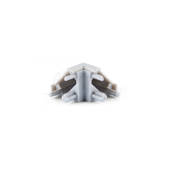 Giunto Angolare 90° Convesso per profili Alluminio Serie JO380/154 - copertura grigia