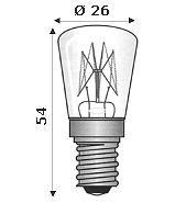 LAMPADINA attacco piccolo E14 25W 24V bassa tensione per basculanti e usi speciali forma peretta