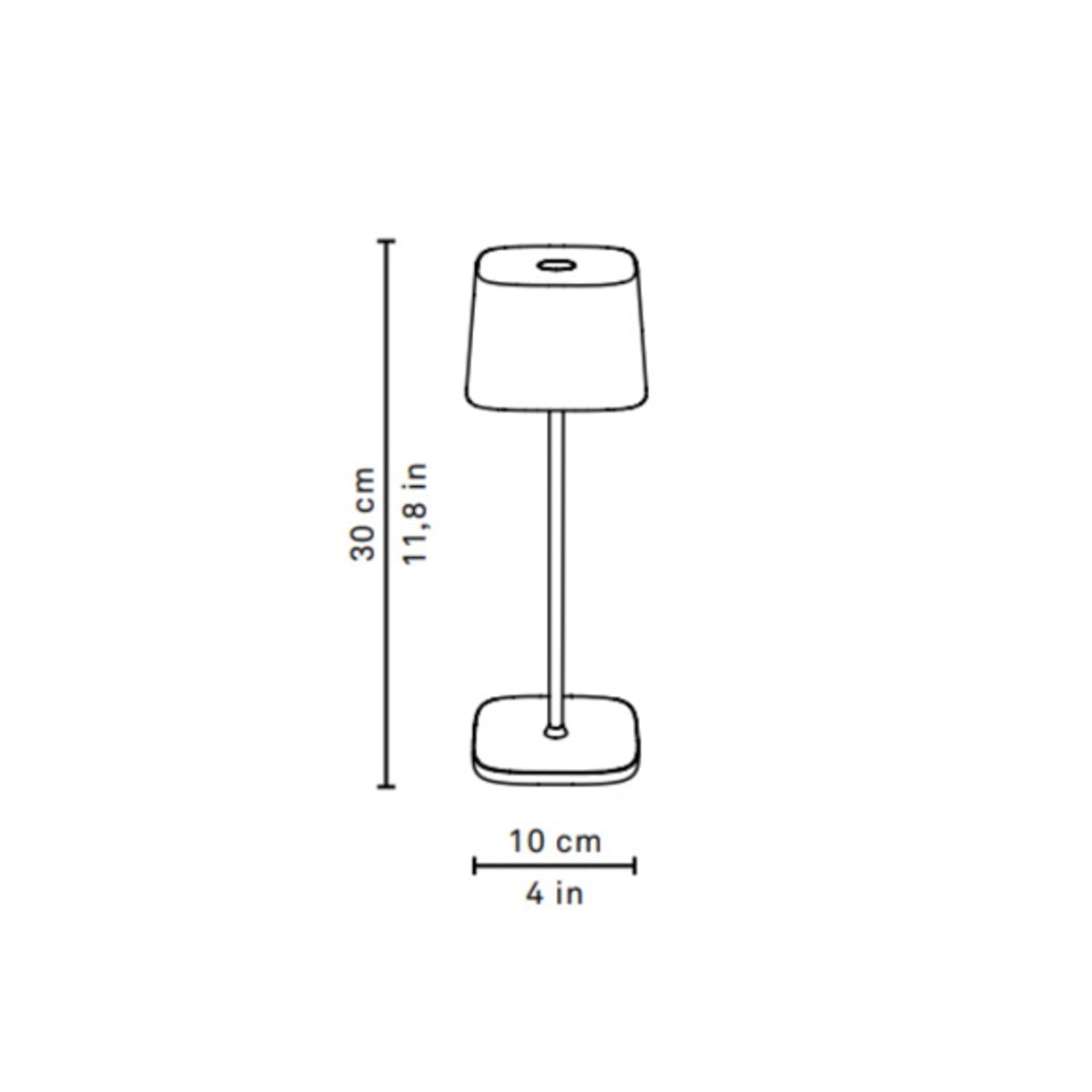 Lampada Led Ricaricabile da Tavolo Ofelia Bianca Touch Dimmerabile Esterno Interno IP54