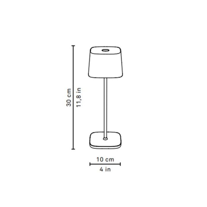 Lampada Led Ricaricabile da Tavolo Ofelia Sabbia Touch Dimmerabile Esterno Interno IP54