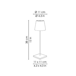 Lampada Led Ricaricabile da Tavolo Poldina Touch Dimmerabile Esterno Interno IP54