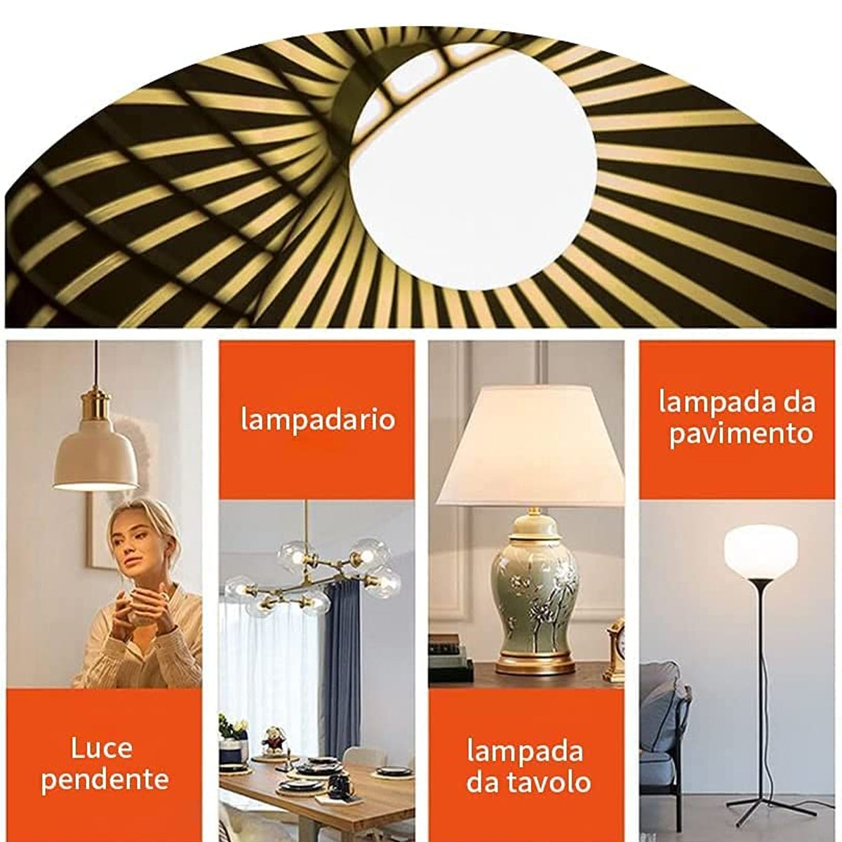 Lampada Led a Filamento Sfera E14 4W Bianco Latte Vetro Calda 2700K