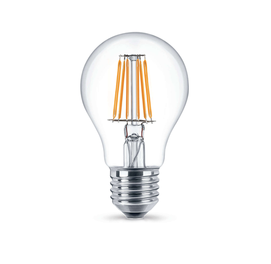 Lampada led filamento dimmerabile E27 10W 1520 lumen trasparente vetro luce calda 2700K