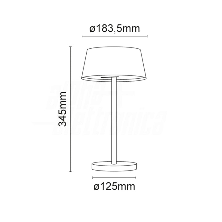 Lampada da tavolo Led con Interruttore Touch - 7W - Diffusore Inclinabile, colore Nera