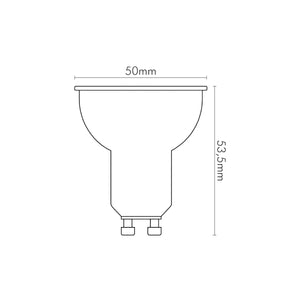 Lampadina Led GU10 3W Fascio Largo 100°