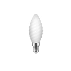 Lampadina Led Tortiglione E14 4W Bianco Latte Luce Calda 2700K