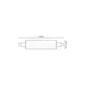 Lampadina Led r7s 118mm 8W 1170 lumen Luce Calda 3000K