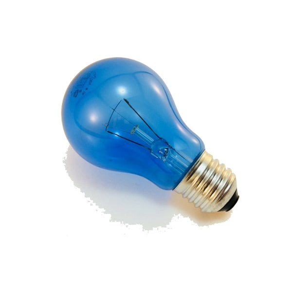 Lampadina Solare Blu E27 60W Incandescenza Goccia Vetro Azzurrato