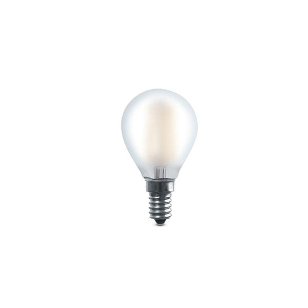 Frosted Bulb Filament Led Sphere E14 4W Warm 2700K in Glass